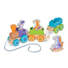 Melissa & Doug Rocking Farm Animals Pull Train