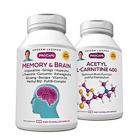 Memory and Brain with Acetyl L-Carnitine Kit - 30 Capsules Each