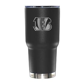 Memory Company 30oz Black Tumbler Etched Logo Bengals