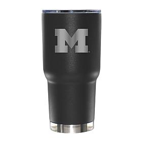 Memory Company 30oz Black Tumbler Etched Logo Michigan