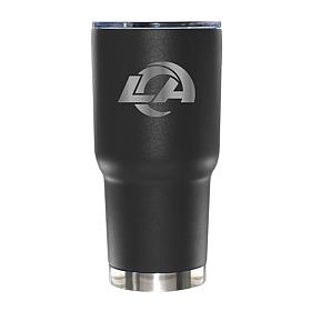 Memory Company 30oz Black Tumbler Etched Logo Rams