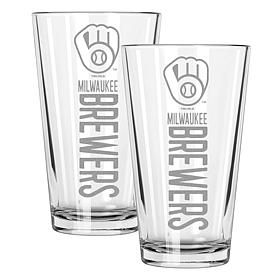Memory Company Brewers 2
pack 16oz Pint Glass