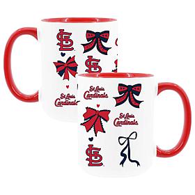 Memory Company Cardinals 2pk 15oz Bow Coffee Mug