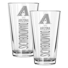 Memory Company Diamondbacks 2 pack 16oz Pint Glass