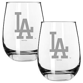 Memory Company Dodgers 2PK 15oz Wine Glass