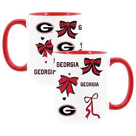 Memory Company Georgia 2pk 15oz Bow Coffee Mug