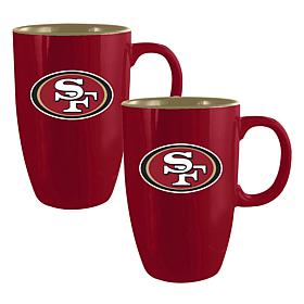 Memory Company NFL 49ers 20oz Ceramic Team Tall Mug 2-Pack