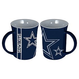 Memory Company NFL Cowboys 15oz Reflective Logo Ceramic Mug 2-Pack