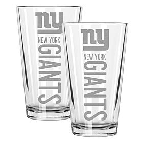 Memory Company Pinnacle New York Giants 2 pack 16oz Pint Glass