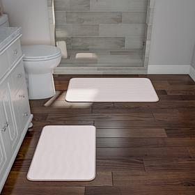 Memory Foam 2-piece Bath Mat Set - Ivory