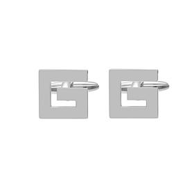 Men's Stainless Steel Greek Key Cufflinks