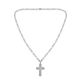Men's Stainless Steel Lord's Prayer Cross Pendant with Chain
