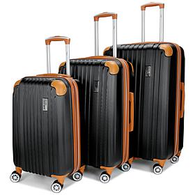 Miami Carryon Collins 3-Piece Expandable Retro Spinner Luggage Set