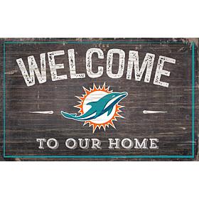 Miami Dolphins 11x19 Welcome to our Home Sign 