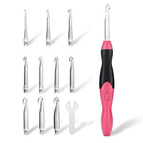 Milex LED Lighted Crochet Hook Kit with 11 Hooks
