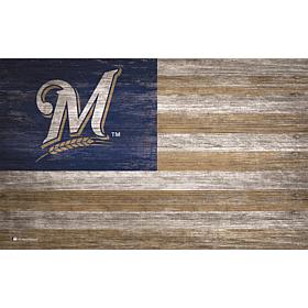 Milwaukee Brewers Distressed Flag 11x19