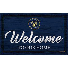 Milwaukee Brewers Team Color Welcome Sign - 11x19"