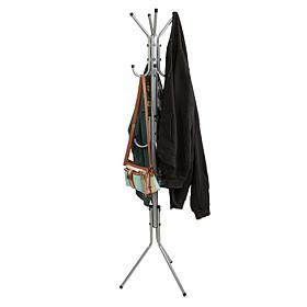 Mind Reader 11-Hook Standing Metal Coat Rack and Hat Hanger