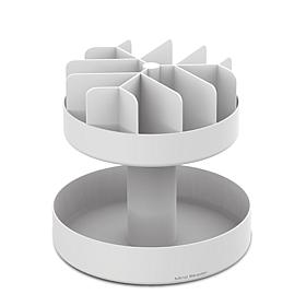 Mind Reader 2-Tier Lazy Susan Organizer, White