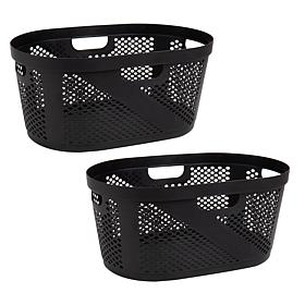 Mind Reader Basket Collection 40-Liter Laundry Hamper with Handles