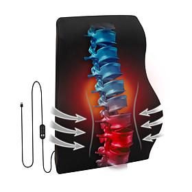 Mind Reader Heated Air Cloud Lumbar Cushion Ergonomic Memory Foam