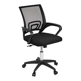 Mind Reader Mesh Height Adjustable Office Chair with Wheels Black