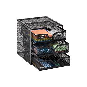 Mind Reader Mesh Mini 3-Drawer Organizer