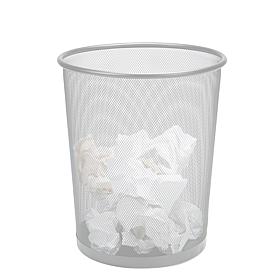 Mind Reader Round Metal Garbage Waste Basket