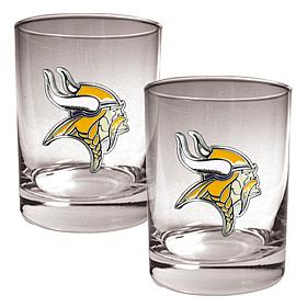 Minnesota Vikings 2pc Rocks Glass Set