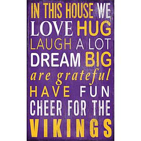 Minnesota Vikings In This House Sign