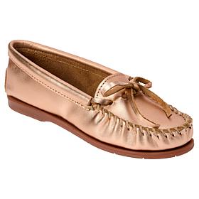 Minnetonka® Tie Slip-On Genuine Suede Moccasin Loafer 