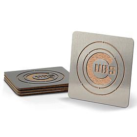 MLB Boasters 4-piece Coaster Set - Chicago Cubs