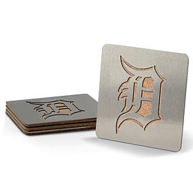 MLB Boasters 4-piece Coaster Set - Detroit Tigers