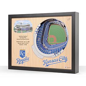 MLB Kansas City Royals StadiumViews 3-D Wall Art - Kauffman Stadium 