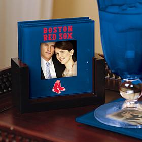 MLB Sports Team Set of 4 Glass Coasters - Boston Red Sox