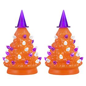 Mr. Christmas 5.5" Halloween Trees - Orange