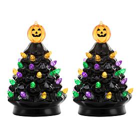 Mr. Christmas 5.5" Halloween Trees - Orange