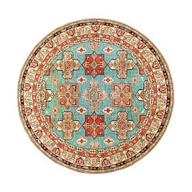 My Magic Carpet Ottoman Washable Round Area Rug 6'