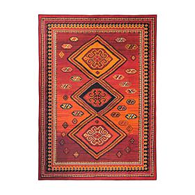 My Magic Carpet Phoenix Kilim Garnet Washable Area Rug 5'x7'