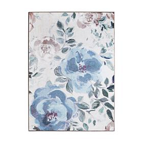 My Magic Carpet Sasha Floral Cream Blue Washable Area Rug 5'x7'