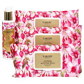 Nakery 4pc Pure Refresh Wipes + Intimate Moisturizer Collection AS
