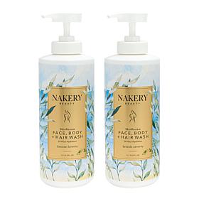 Nakery Beauty 2pk 1 Liter Seaside Serenity Face, Body & Hair Wash
