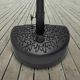 Nature Spring 34 lb. Half Moon Patio Umbrella Base - Black