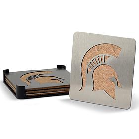 NCAA Boasters 4-Piece Coaster Set - Michigan State Spartans