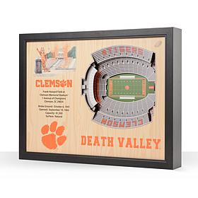 NCAA Clemson Tigers StadiumViews 3-D Wall Art - Memorial Stadium 