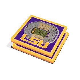 NCAA LSU Tigers 3-D Stadium Views Coaster Set