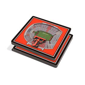 NCAA Texas Tech Red Raiders 3-D Stadium Views Coaster Set