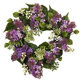Nearly Natural 20" Hanel Lilac Wreath