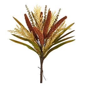 Nearly Natural 23 in. Sorghum Harvest Flower Bouquet Set of 3
