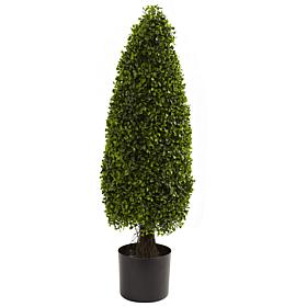 Nearly Natural 3 ft. UV Resistant Boxwood Tower Topiary